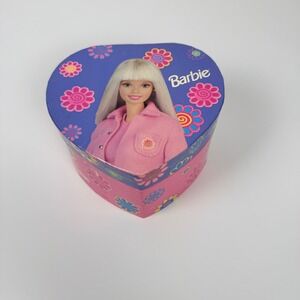 Vintage 1999 Barbie Music Jewelry Box Heart Shaped Tested & Works